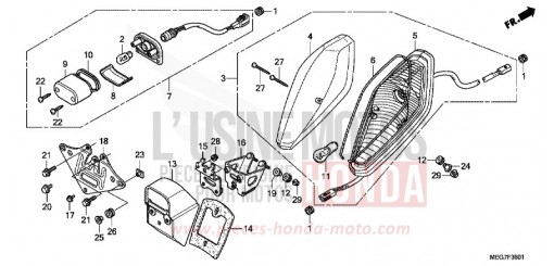 TAILLIGHT (VT750CS/C/CA) VT750CSC de 2012